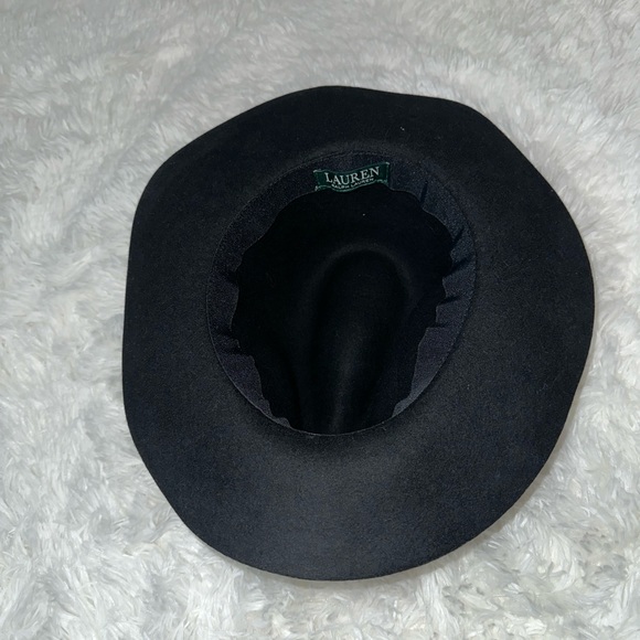 Lauren Ralph Lauren- Wool Floppy Fedora (Black) - Picture 2 of 3